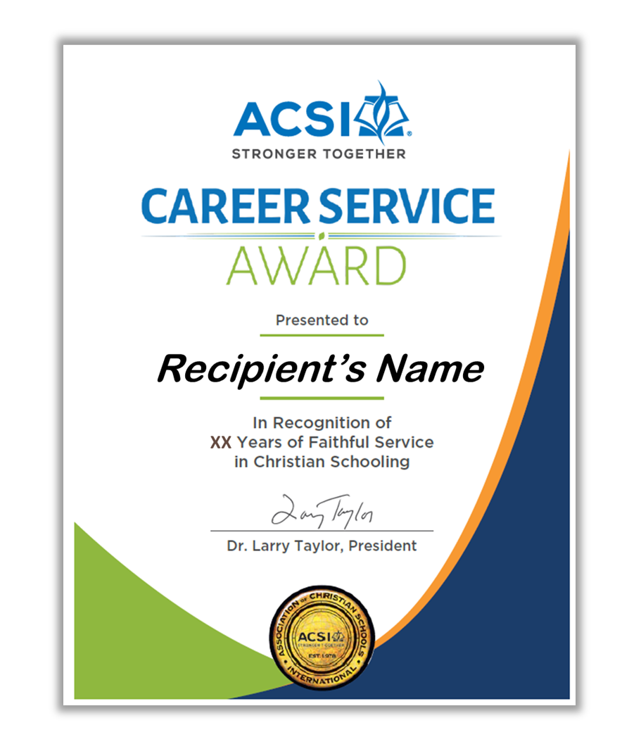 ACSI Career Service Award ACSI